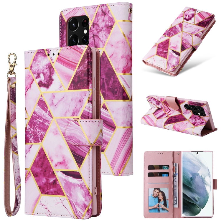 Marble Bronzing Stitching Leather Phone Case, For Samsung Galaxy S22 5G, For Samsung Galaxy S22+ 5G, For Samsung Galaxy S22 Ultra 5G, For Samsung Galaxy A13 5G, For Samsung Galaxy A33 5G, For Samsung Galaxy A53 5G
