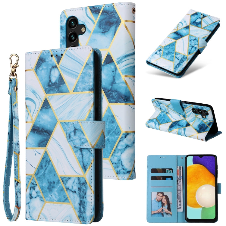 Marble Bronzing Stitching Leather Phone Case, For Samsung Galaxy S22 5G, For Samsung Galaxy S22+ 5G, For Samsung Galaxy S22 Ultra 5G, For Samsung Galaxy A13 5G, For Samsung Galaxy A33 5G, For Samsung Galaxy A53 5G