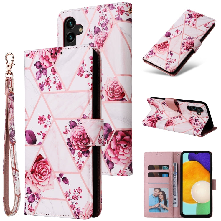 Marble Bronzing Stitching Leather Phone Case, For Samsung Galaxy S22 5G, For Samsung Galaxy S22+ 5G, For Samsung Galaxy S22 Ultra 5G, For Samsung Galaxy A13 5G, For Samsung Galaxy A33 5G, For Samsung Galaxy A53 5G