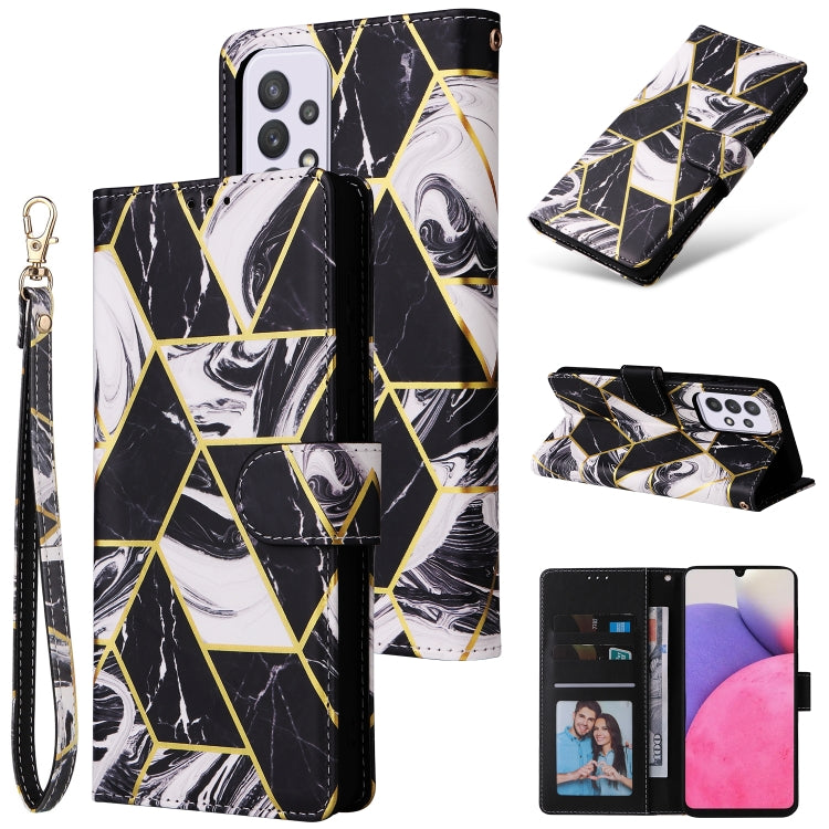 Marble Bronzing Stitching Leather Phone Case, For Samsung Galaxy S22 5G, For Samsung Galaxy S22+ 5G, For Samsung Galaxy S22 Ultra 5G, For Samsung Galaxy A13 5G, For Samsung Galaxy A33 5G, For Samsung Galaxy A53 5G