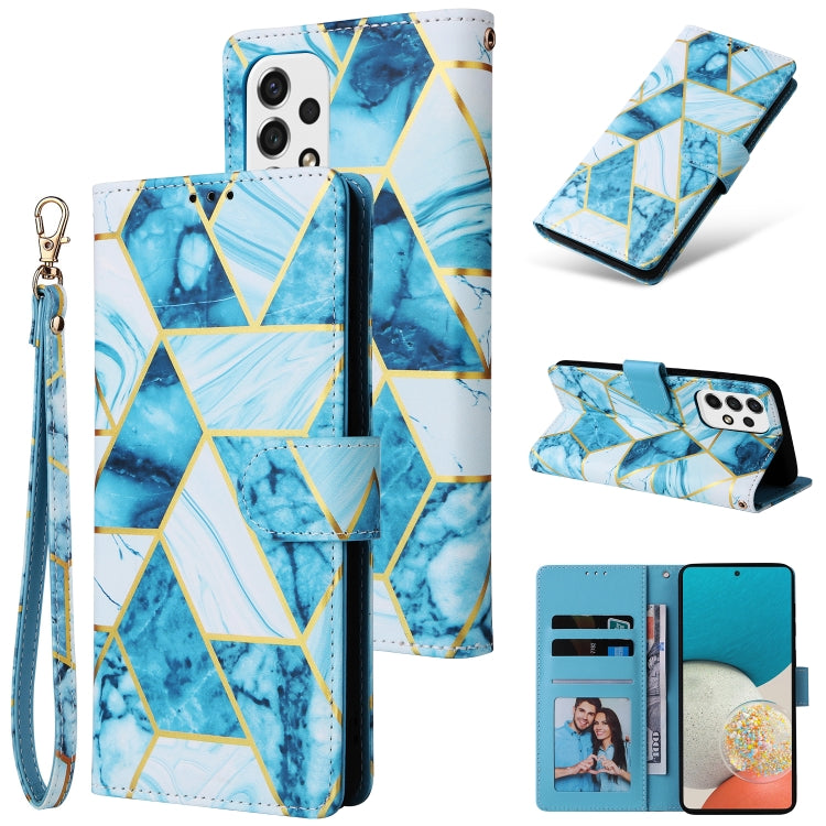 Marble Bronzing Stitching Leather Phone Case, For Samsung Galaxy S22 5G, For Samsung Galaxy S22+ 5G, For Samsung Galaxy S22 Ultra 5G, For Samsung Galaxy A13 5G, For Samsung Galaxy A33 5G, For Samsung Galaxy A53 5G