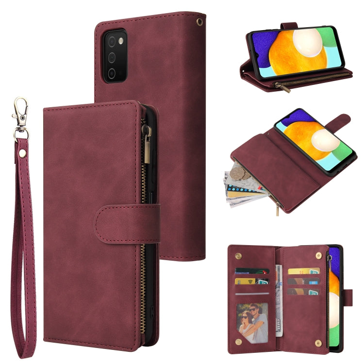 Multifunctional Frosted Zipper Wallet Leather Phone Case, For Samsung Galaxy S22+ 5G, For Samsung Galaxy A03s 166.5mm, For Samsung Galaxy A13 5G, For Samsung Galaxy A33 5G, For Samsung Galaxy A53 5G, For Xiaomi Redmi Note 11 Pro China                  ...