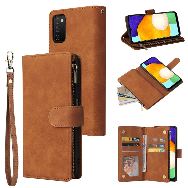 Multifunctional Frosted Zipper Wallet Leather Phone Case, For Samsung Galaxy S22+ 5G, For Samsung Galaxy A03s 166.5mm, For Samsung Galaxy A13 5G, For Samsung Galaxy A33 5G, For Samsung Galaxy A53 5G, For Xiaomi Redmi Note 11 Pro China                  ...
