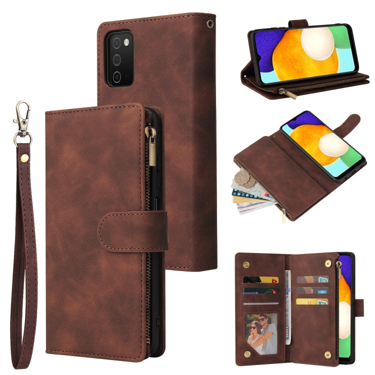 Multifunctional Frosted Zipper Wallet Leather Phone Case, For Samsung Galaxy S22+ 5G, For Samsung Galaxy A03s 166.5mm, For Samsung Galaxy A13 5G, For Samsung Galaxy A33 5G, For Samsung Galaxy A53 5G, For Xiaomi Redmi Note 11 Pro China                  ...