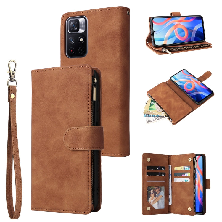 Multifunctional Frosted Zipper Wallet Leather Phone Case, For Samsung Galaxy S22+ 5G, For Samsung Galaxy A03s 166.5mm, For Samsung Galaxy A13 5G, For Samsung Galaxy A33 5G, For Samsung Galaxy A53 5G, For Xiaomi Redmi Note 11 Pro China                  ...
