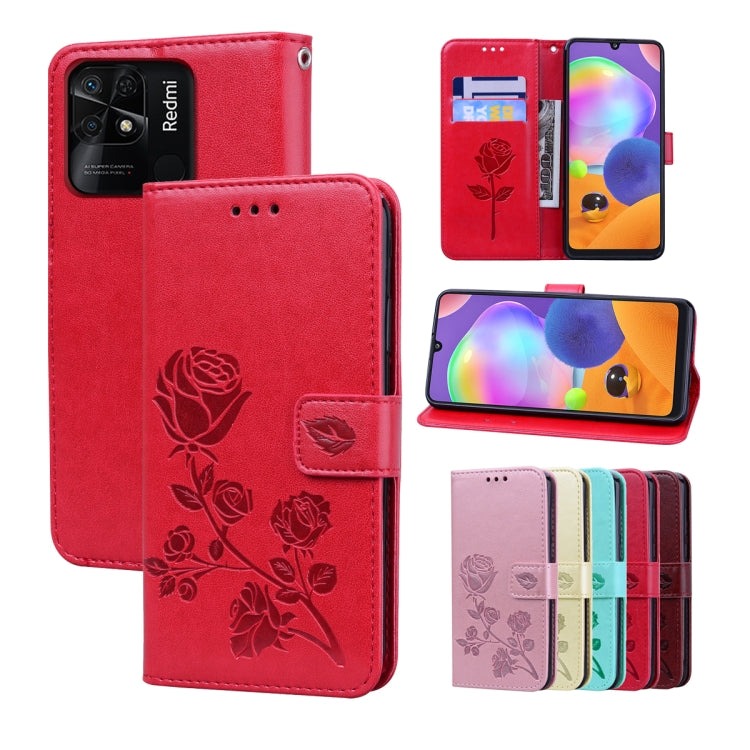 Rose Embossed Leather Phone Case, For Xiaomi Redmi 10C, For Huawei nova 8i, For Huawei nova 9, For Honor X8, For Samsung Galaxy A13 4G, For Samsung Galaxy A23