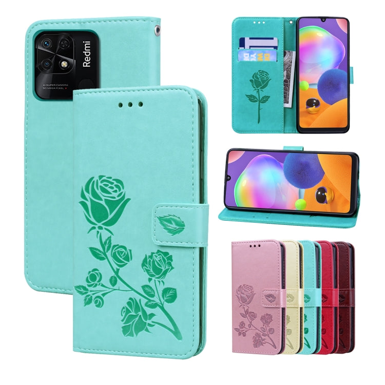 Rose Embossed Leather Phone Case, For Xiaomi Redmi 10C, For Huawei nova 8i, For Huawei nova 9, For Honor X8, For Samsung Galaxy A13 4G, For Samsung Galaxy A23
