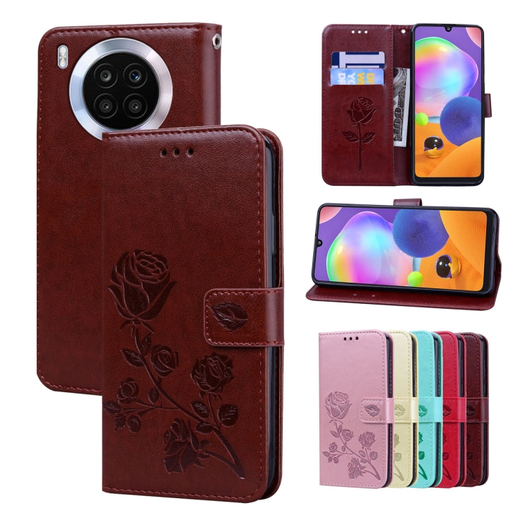 Rose Embossed Leather Phone Case, For Xiaomi Redmi 10C, For Huawei nova 8i, For Huawei nova 9, For Honor X8, For Samsung Galaxy A13 4G, For Samsung Galaxy A23