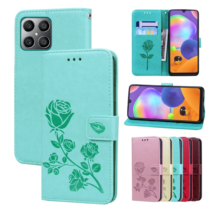 Rose Embossed Leather Phone Case, For Xiaomi Redmi 10C, For Huawei nova 8i, For Huawei nova 9, For Honor X8, For Samsung Galaxy A13 4G, For Samsung Galaxy A23