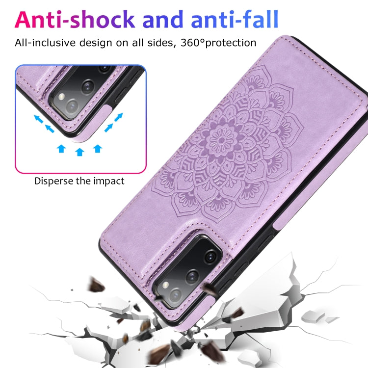 Double Buckle Mandala PU+TPU Phone Case, For Samsung Galaxy S20 FE, For Samsung Galaxy A21s, For Samsung Galaxy A22, For Samsung Galaxy A32, For Samsung Galaxy A42 5G, For Samsung Galaxy S21+ 5G, For Samsung Galaxy S21 Ultra 5G, For Samsung Galaxy S21 ...