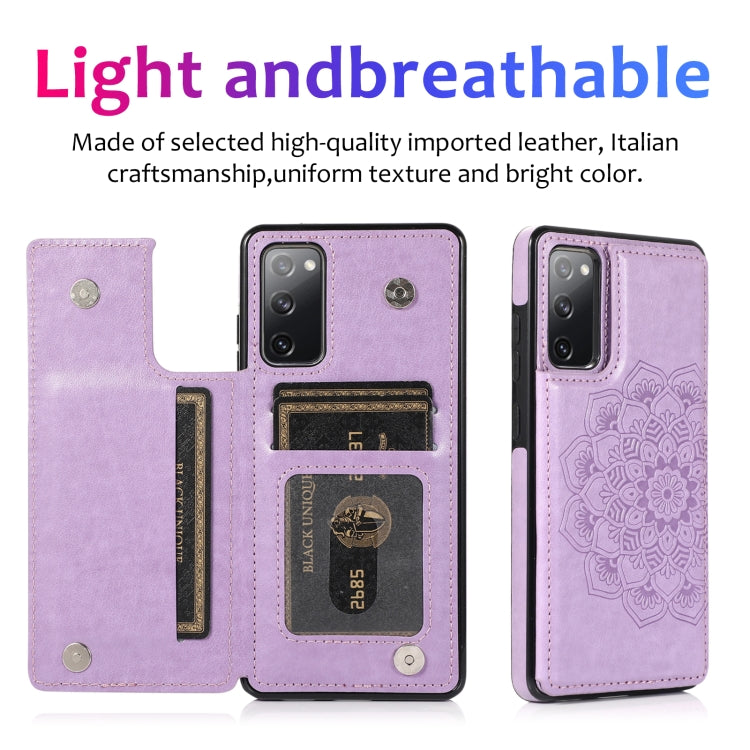 Double Buckle Mandala PU+TPU Phone Case, For Samsung Galaxy S20 FE, For Samsung Galaxy A21s, For Samsung Galaxy A22, For Samsung Galaxy A32, For Samsung Galaxy A42 5G, For Samsung Galaxy S21+ 5G, For Samsung Galaxy S21 Ultra 5G, For Samsung Galaxy S21 ...