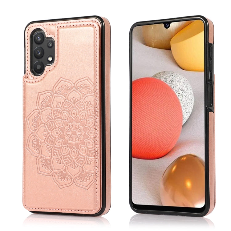 Double Buckle Mandala PU+TPU Phone Case, For Samsung Galaxy S20 FE, For Samsung Galaxy A21s, For Samsung Galaxy A22, For Samsung Galaxy A32, For Samsung Galaxy A42 5G, For Samsung Galaxy S21+ 5G, For Samsung Galaxy S21 Ultra 5G, For Samsung Galaxy S21 ...