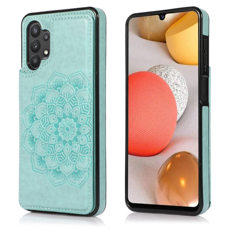 Double Buckle Mandala PU+TPU Phone Case, For Samsung Galaxy S20 FE, For Samsung Galaxy A21s, For Samsung Galaxy A22, For Samsung Galaxy A32, For Samsung Galaxy A42 5G, For Samsung Galaxy S21+ 5G, For Samsung Galaxy S21 Ultra 5G, For Samsung Galaxy S21 ...