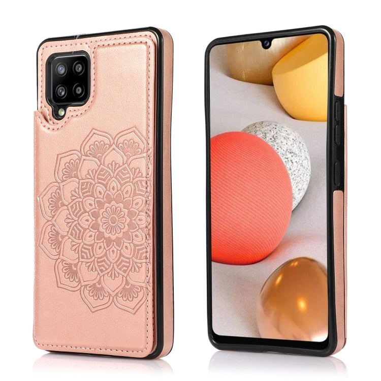 Double Buckle Mandala PU+TPU Phone Case, For Samsung Galaxy S20 FE, For Samsung Galaxy A21s, For Samsung Galaxy A22, For Samsung Galaxy A32, For Samsung Galaxy A42 5G, For Samsung Galaxy S21+ 5G, For Samsung Galaxy S21 Ultra 5G, For Samsung Galaxy S21 ...