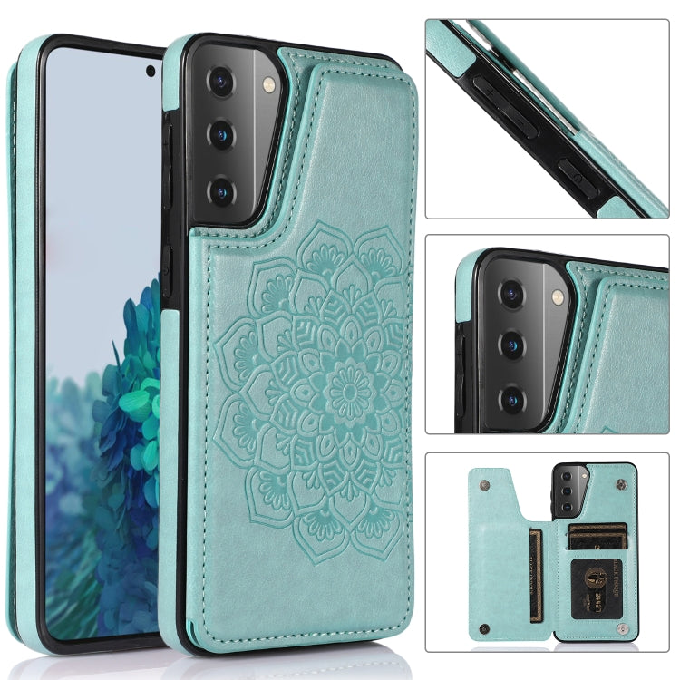 Double Buckle Mandala PU+TPU Phone Case, For Samsung Galaxy S20 FE, For Samsung Galaxy A21s, For Samsung Galaxy A22, For Samsung Galaxy A32, For Samsung Galaxy A42 5G, For Samsung Galaxy S21+ 5G, For Samsung Galaxy S21 Ultra 5G, For Samsung Galaxy S21 ...