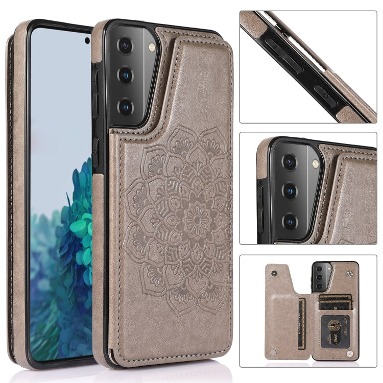 Double Buckle Mandala PU+TPU Phone Case, For Samsung Galaxy S20 FE, For Samsung Galaxy A21s, For Samsung Galaxy A22, For Samsung Galaxy A32, For Samsung Galaxy A42 5G, For Samsung Galaxy S21+ 5G, For Samsung Galaxy S21 Ultra 5G, For Samsung Galaxy S21 ...