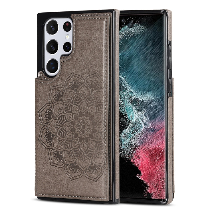 Double Buckle Mandala PU+TPU Phone Case, For Samsung Galaxy S21 FE 5G, For Samsung Galaxy A12, For Samsung Galaxy A72, For Samsung Galaxy S22 5G, For Samsung Galaxy S22+ 5G, For Samsung Galaxy S22 Ultra 5G
