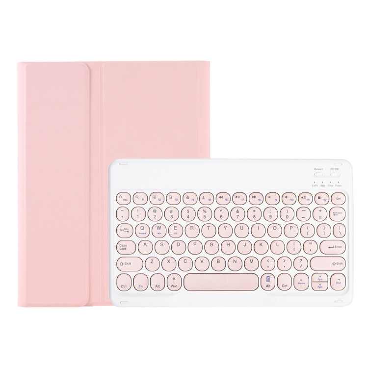 YA700B Candy Color Skin Feel Texture Round Keycap Bluetooth Keyboard Leather Case, For Samsung Galaxy Tab S6 Lite 10.4 inch SM-P610 / SM-P615, For Samsung Galaxy Tab A8 10.5 2021 SM-X200 / SM-X205                                                        ...