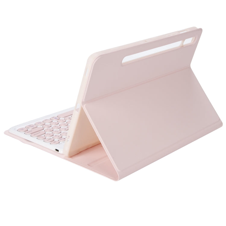 YA700B Candy Color Skin Feel Texture Round Keycap Bluetooth Keyboard Leather Case, For Samsung Galaxy Tab S6 Lite 10.4 inch SM-P610 / SM-P615, For Samsung Galaxy Tab A8 10.5 2021 SM-X200 / SM-X205                                                        ...