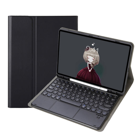 YA610B-A  Lambskin Texture Voltage Round Keycap Bluetooth Keyboard Leather Case with Touchpad, For Samsung Galaxy Tab S6 Lite 10.4 inch SM-P610 / SM-P615, For Samsung Galaxy Tab A8 10.5 2021 SM-X200 / SM-X205                                            ...