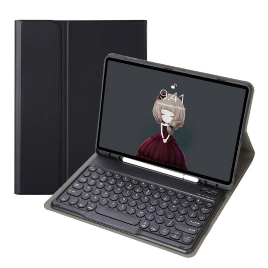YA08B Lambskin Texture Voltage Round Keycap Bluetooth Keyboard Leather Case, For Samsung Galaxy Tab A8 10.5 2021 SM-X200 / SM-X205, For Samsung Galaxy Tab S8 11 inch SM-X700 / SM-X706 & S7 11 inch SM-X700 / SM-T875