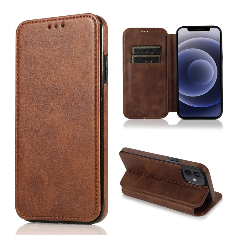 Knight Magnetic Suction Leather Phone Case, For iPhone 13 mini, For iPhone 13, For iPhone 13 Pro, For iPhone 13 Pro Max, For iPhone 12 mini, For iPhone 12 / 12 Pro, For iPhone 12 Pro Max, For iPhone 11
