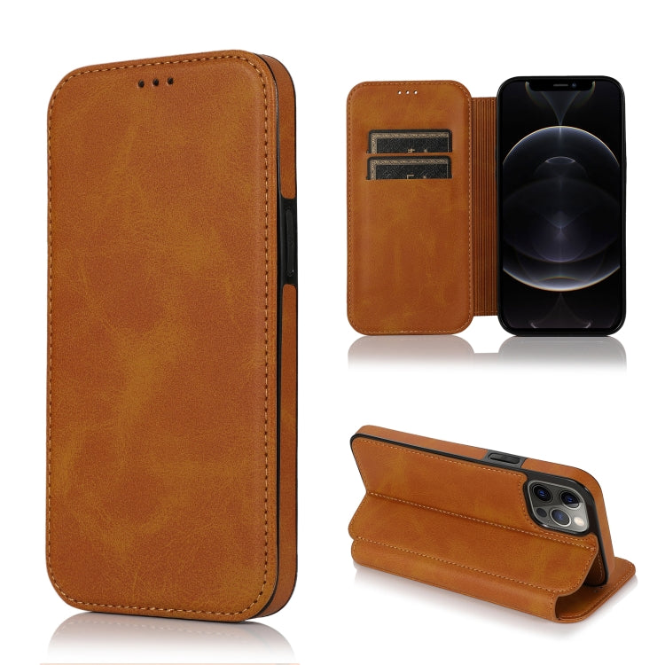 Knight Magnetic Suction Leather Phone Case, For iPhone 13 mini, For iPhone 13, For iPhone 13 Pro, For iPhone 13 Pro Max, For iPhone 12 mini, For iPhone 12 / 12 Pro, For iPhone 12 Pro Max, For iPhone 11