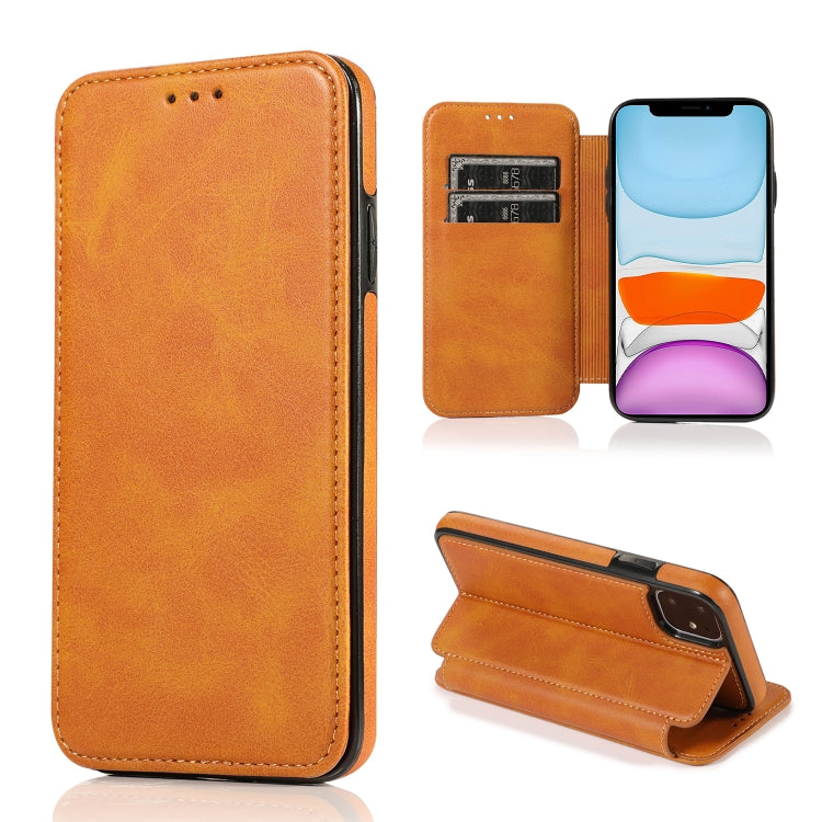 Knight Magnetic Suction Leather Phone Case, For iPhone 13 mini, For iPhone 13, For iPhone 13 Pro, For iPhone 13 Pro Max, For iPhone 12 mini, For iPhone 12 / 12 Pro, For iPhone 12 Pro Max, For iPhone 11