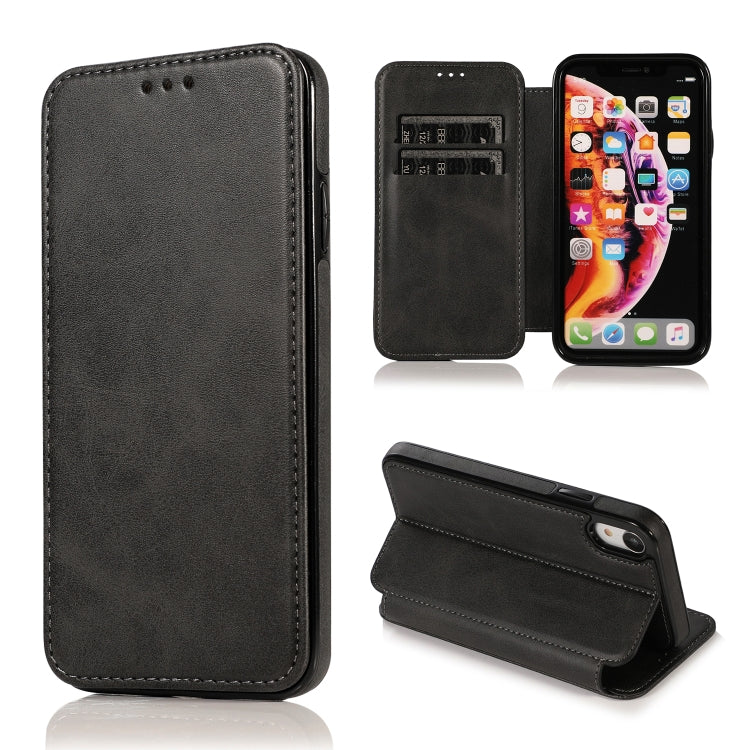 Knight Magnetic Suction Leather Phone Case, For iPhone 11 Pro, For iPhone 11 Pro Max, For iPhone X / XS, For iPhone XR, For iPhone XS Max, For iPhone SE 2022 / SE 2020 / 7 / 8, For iPhone 7 Plus / 8 Plus