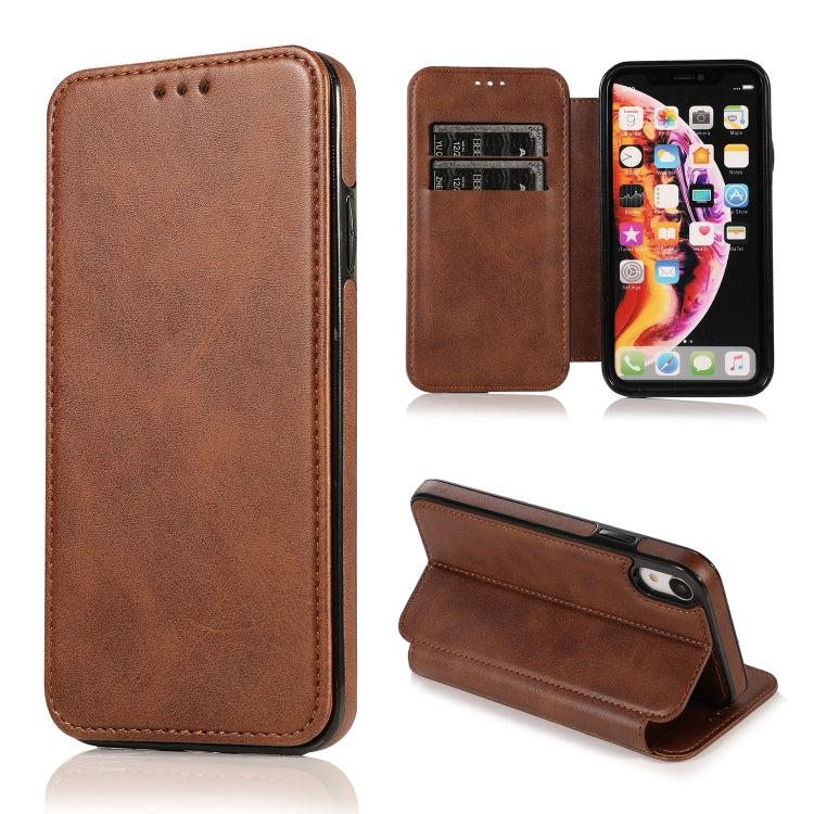 Knight Magnetic Suction Leather Phone Case, For iPhone 11 Pro, For iPhone 11 Pro Max, For iPhone X / XS, For iPhone XR, For iPhone XS Max, For iPhone SE 2022 / SE 2020 / 7 / 8, For iPhone 7 Plus / 8 Plus