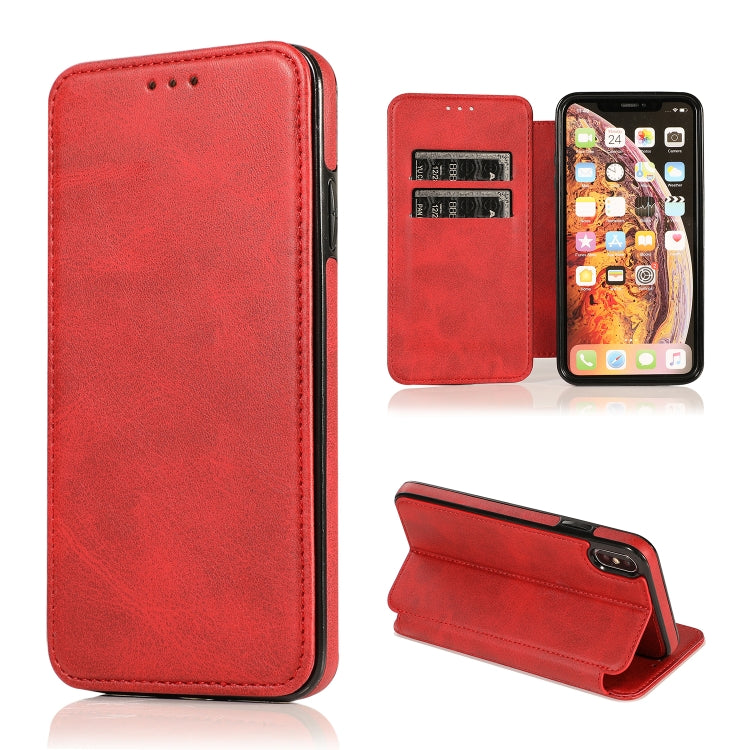 Knight Magnetic Suction Leather Phone Case, For iPhone 11 Pro, For iPhone 11 Pro Max, For iPhone X / XS, For iPhone XR, For iPhone XS Max, For iPhone SE 2022 / SE 2020 / 7 / 8, For iPhone 7 Plus / 8 Plus