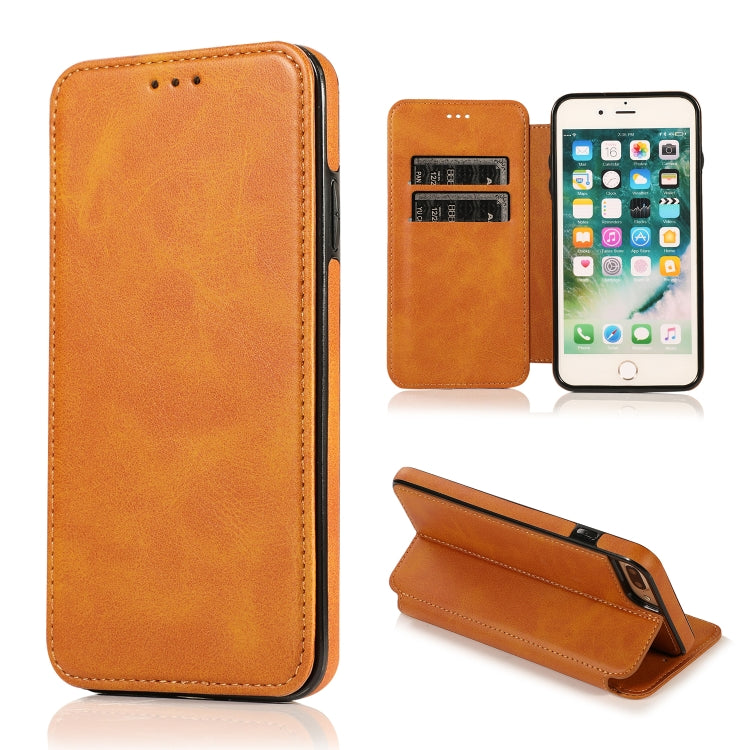 Knight Magnetic Suction Leather Phone Case, For iPhone 11 Pro, For iPhone 11 Pro Max, For iPhone X / XS, For iPhone XR, For iPhone XS Max, For iPhone SE 2022 / SE 2020 / 7 / 8, For iPhone 7 Plus / 8 Plus