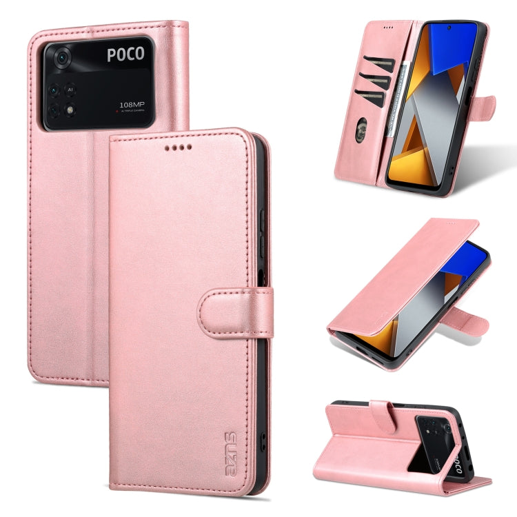 AZNS Skin Feel Calf Texture Flip Leather Phone Case, For Xiaomi Redmi 10C / Redmi 10 India, For Xiaomi Poco X4 Pro 5G