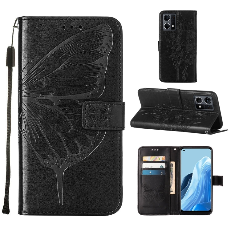 Embossed Butterfly Leather Phone Case, For OPPO Reno7 4G/F21 Pro, For Sony Xperia 1 IV, For Sony Xperia 10 IV, For Sony Xperia ACE III, For Xiaomi Redmi 10A, For Samsung Galaxy M33 5G