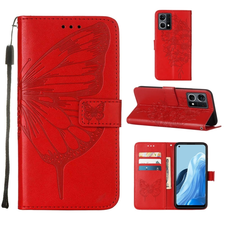 Embossed Butterfly Leather Phone Case, For OPPO Reno7 4G/F21 Pro, For Sony Xperia 1 IV, For Sony Xperia 10 IV, For Sony Xperia ACE III, For Xiaomi Redmi 10A, For Samsung Galaxy M33 5G