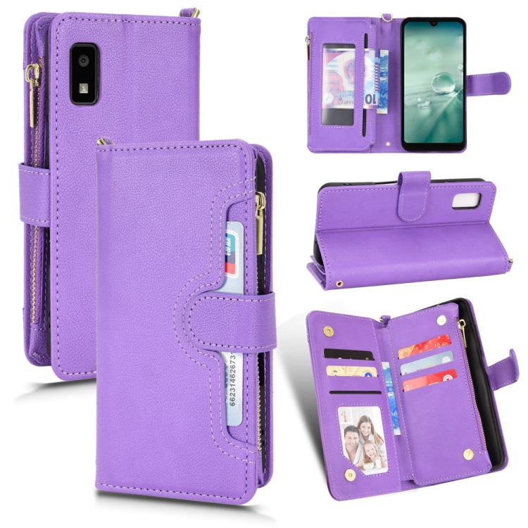 Litchi Texture Zipper Leather Phone Case, For Sharp Aquos Zero6 / Aquos Air, For Sharp Aquos Wish, For Motorola Moto E40 / E30 / E20, For Motorola Edge X30 / Edge 30 Pro /Edge+ 2020, For Motorola Moto G Stylus 5G  2021, For OPPO F17 / A73 4G / A73 2020...
