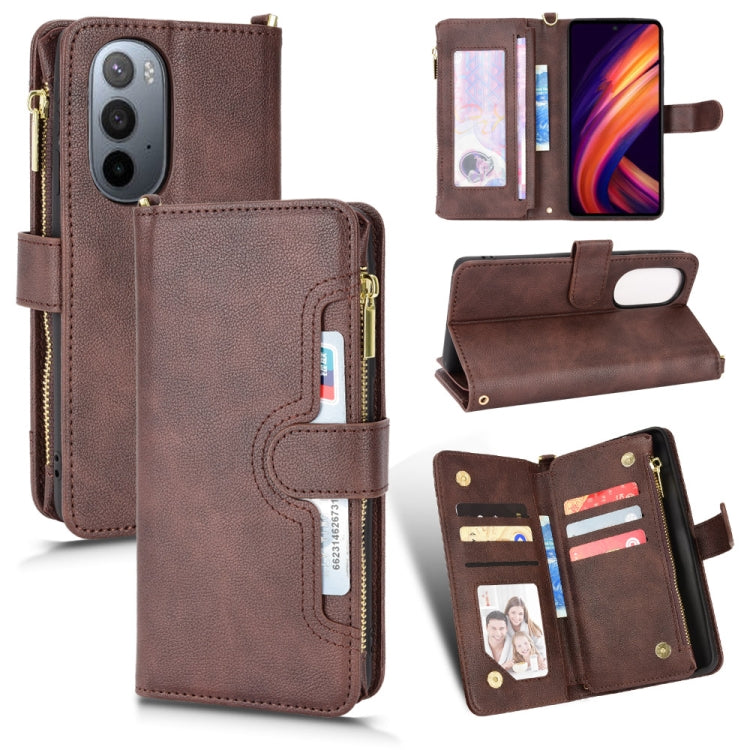 Litchi Texture Zipper Leather Phone Case, For Sharp Aquos Zero6 / Aquos Air, For Sharp Aquos Wish, For Motorola Moto E40 / E30 / E20, For Motorola Edge X30 / Edge 30 Pro /Edge+ 2020, For Motorola Moto G Stylus 5G  2021, For OPPO F17 / A73 4G / A73 2020...