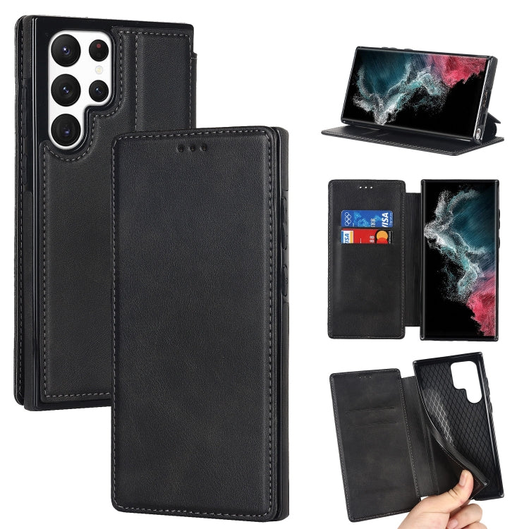 Knight Magnetic Suction Leather Phone Case, For Samsung Galaxy S22 5G, For Samsung Galaxy S22+ 5G, For Samsung Galaxy S22 Ultra 5G, For Samsung Galaxy S21 5G, For Samsung Galaxy S21+ 5G, For Samsung Galaxy S21 Ultra 5G, For Samsung Galaxy S20          ...