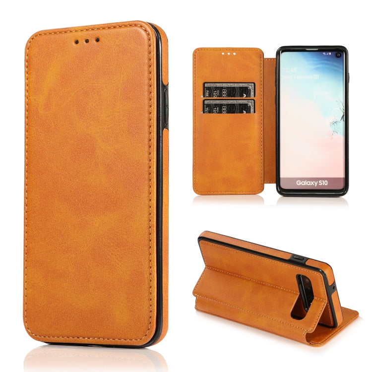 Knight Magnetic Suction Leather Phone Case, For Samsung Galaxy S20 Ultra, For Samsung Galaxy S10, For Samsung Galaxy S10+, For Samsung Galaxy S10e, For Samsung Galaxy Note10, For Samsung Galaxy Note10+