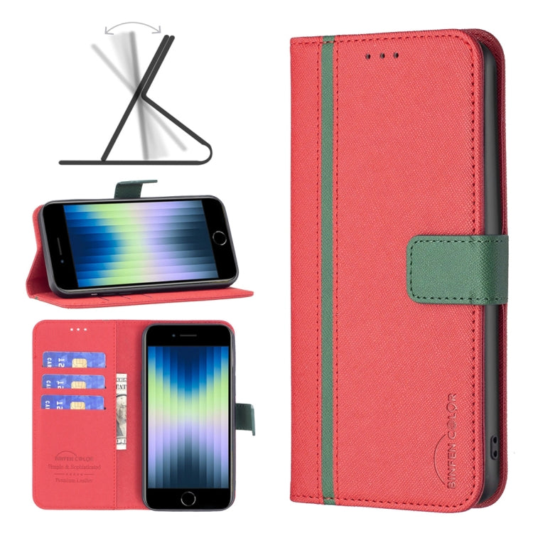 BF13 Color Matching Cross Texture Leather Phone Case, For iPhone SE 2022 / 2020 / 8 / 7, For iPhone 8 Plus / 7 Plus