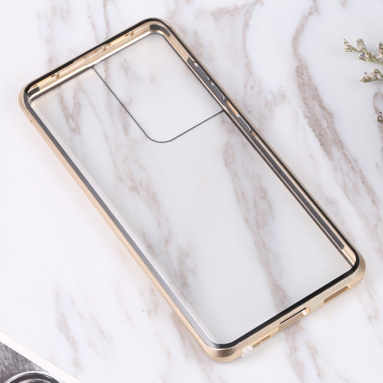 HD Magnetic Metal Tempered Glass Phone Case, For Samsung Galaxy S21 Ultra 5G