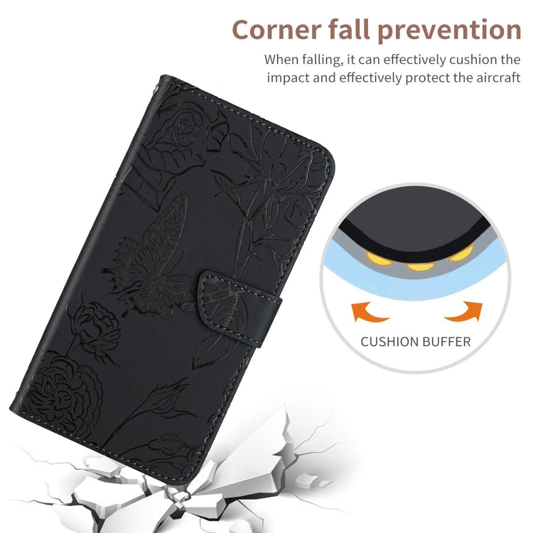 Skin Feel Butterfly Peony Embossed Leather Phone Case, For OPPO Realme 9 Pro+/Realme 9 4G, For Samsung Galaxy Xcover6 Pro, For Samsung Galaxy M33, For Samsung Galaxy M53, For Sharp Aquos R7, For Xiaomi Poco F4 GT