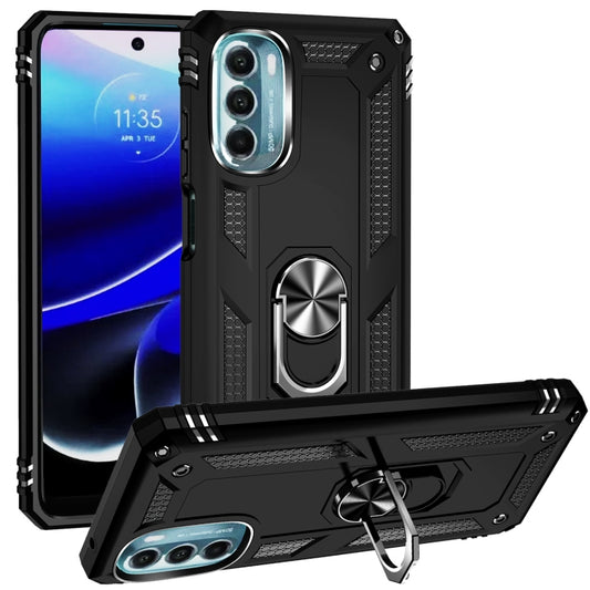 Shockproof TPU + PC Holder Phone Case, For Motorola Moto G 5G 2022, For Motorola Moto G22