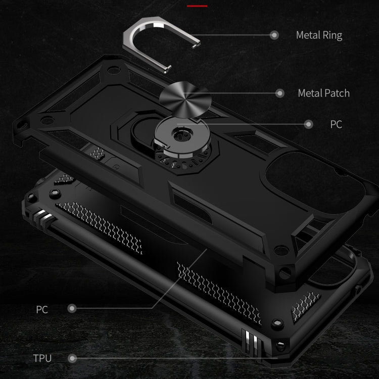 Shockproof TPU + PC Holder Phone Case, For Motorola Moto G 5G 2022, For Motorola Moto G22