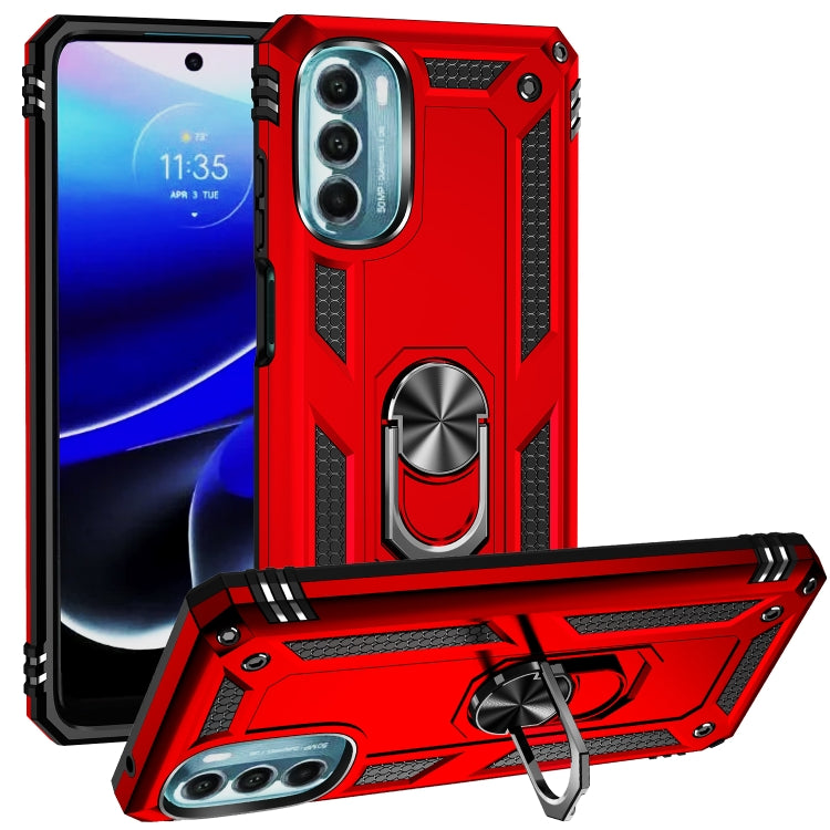 Shockproof TPU + PC Holder Phone Case, For Motorola Moto G 5G 2022, For Motorola Moto G22