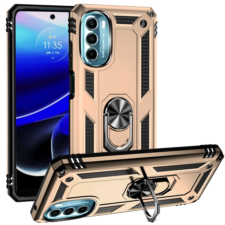 Shockproof TPU + PC Holder Phone Case, For Motorola Moto G 5G 2022, For Motorola Moto G22