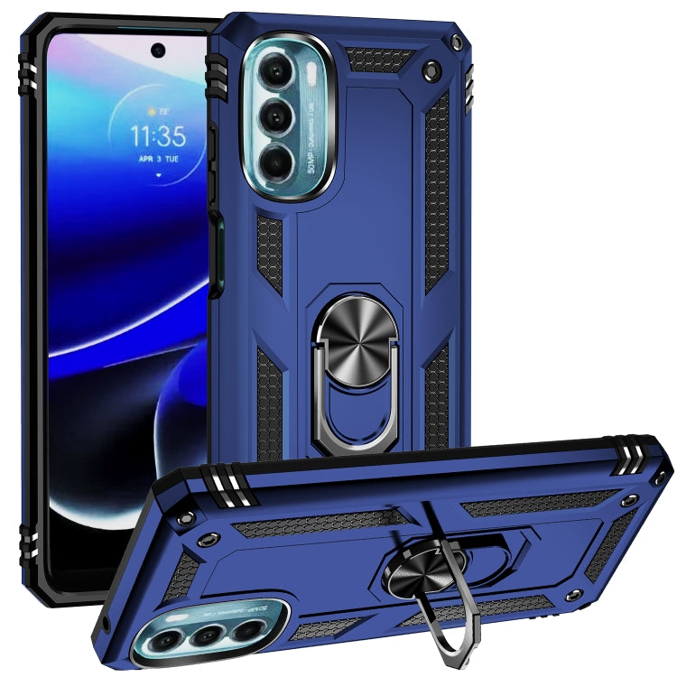 Shockproof TPU + PC Holder Phone Case, For Motorola Moto G 5G 2022, For Motorola Moto G22