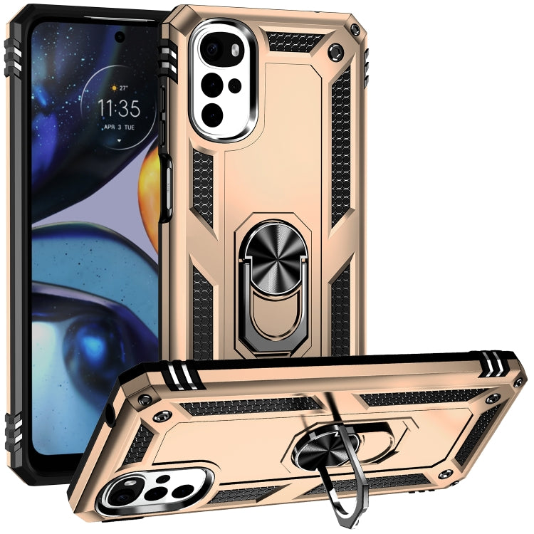 Shockproof TPU + PC Holder Phone Case, For Motorola Moto G 5G 2022, For Motorola Moto G22