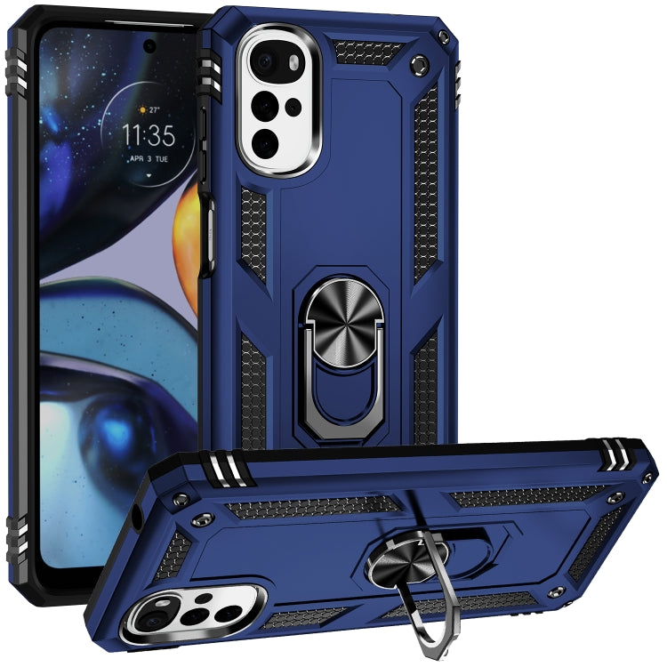 Shockproof TPU + PC Holder Phone Case, For Motorola Moto G 5G 2022, For Motorola Moto G22