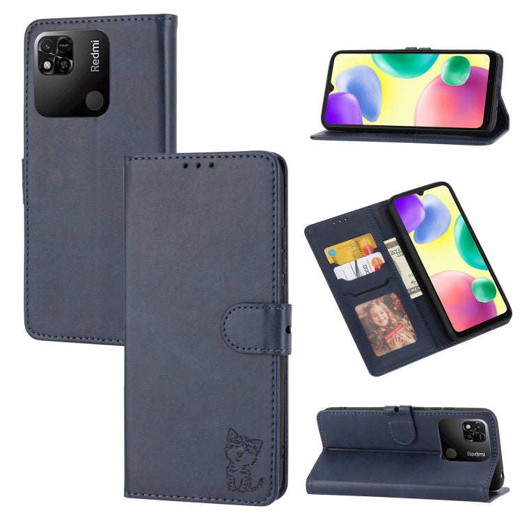 Embossed Happy Cat Pattern Leather Phone Case, For Google Pixel 6a, For Google Pixel 7 5G, For Google Pixel 7 Pro 5G, For Xiaomi Redmi 10A, For Xiaomi Redmi Note 11 4G Global/11S, For Xiaomi Redmi Note 11 Pro Global, For Samsung Galaxy A23 4G          ...